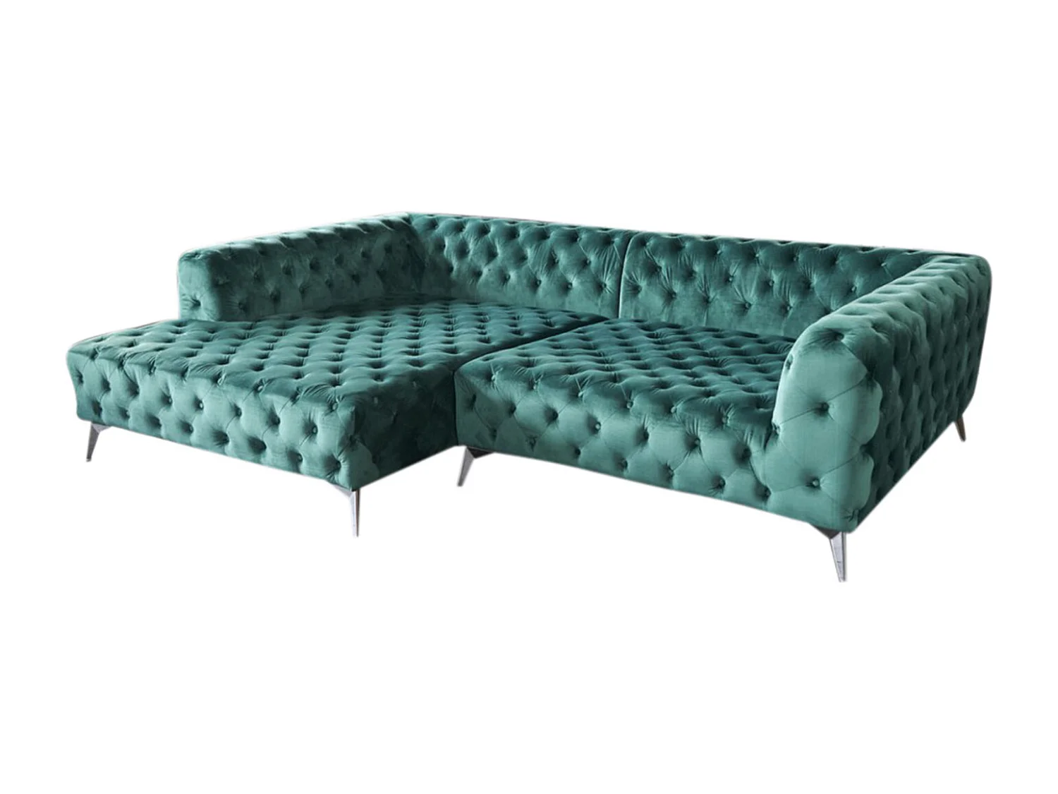 Ecksofa - Grün Velvet - NARLA