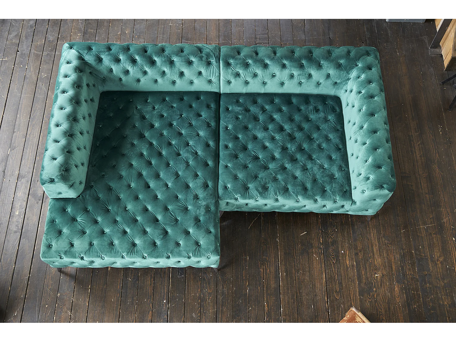 Ecksofa - Grün Velvet - NARLA