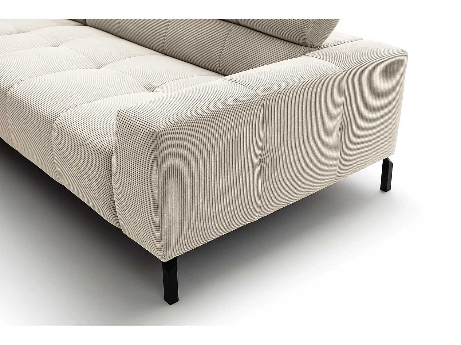 Divano - bianco Velluto a coste - OHIO