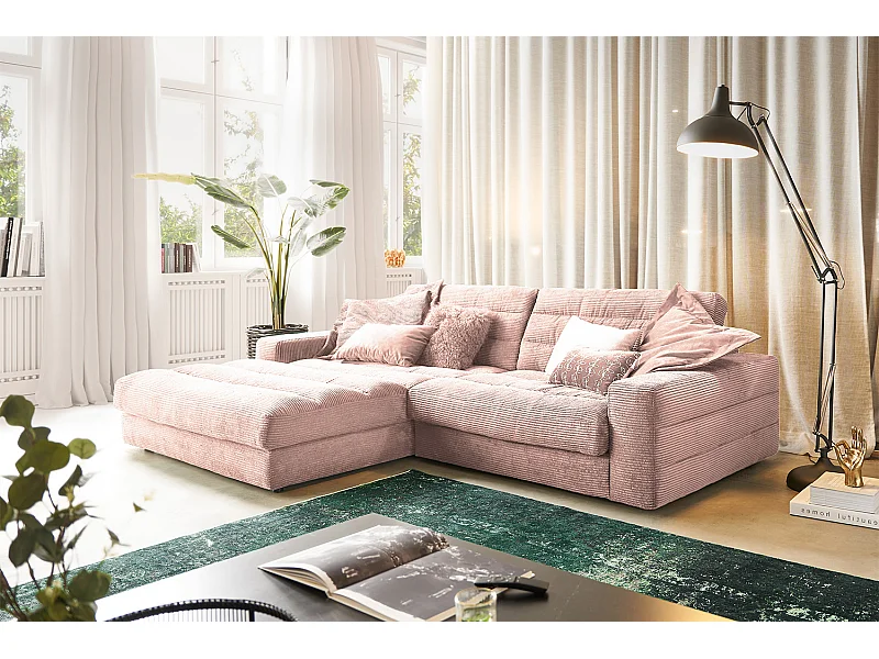 Ecksofa - Pink Cord - LANA