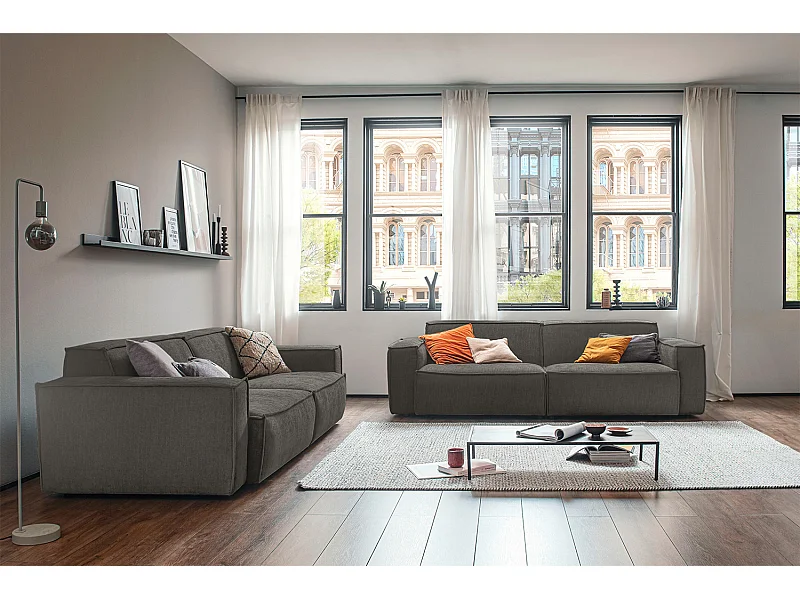 Sitzgruppe - Grau Webstoff - SAMU