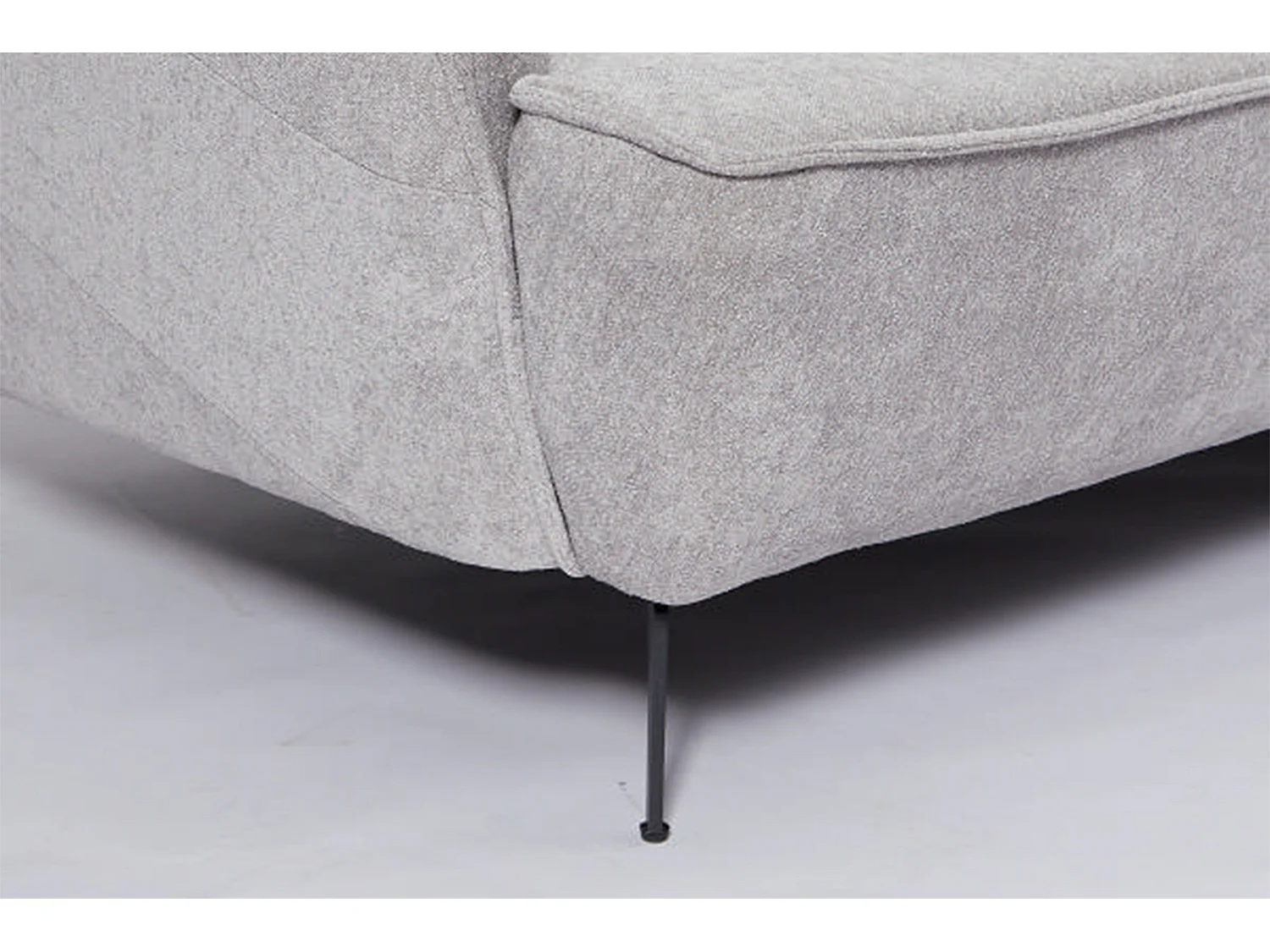 Canapé d'angle - Gris tissu tissé - GARBO