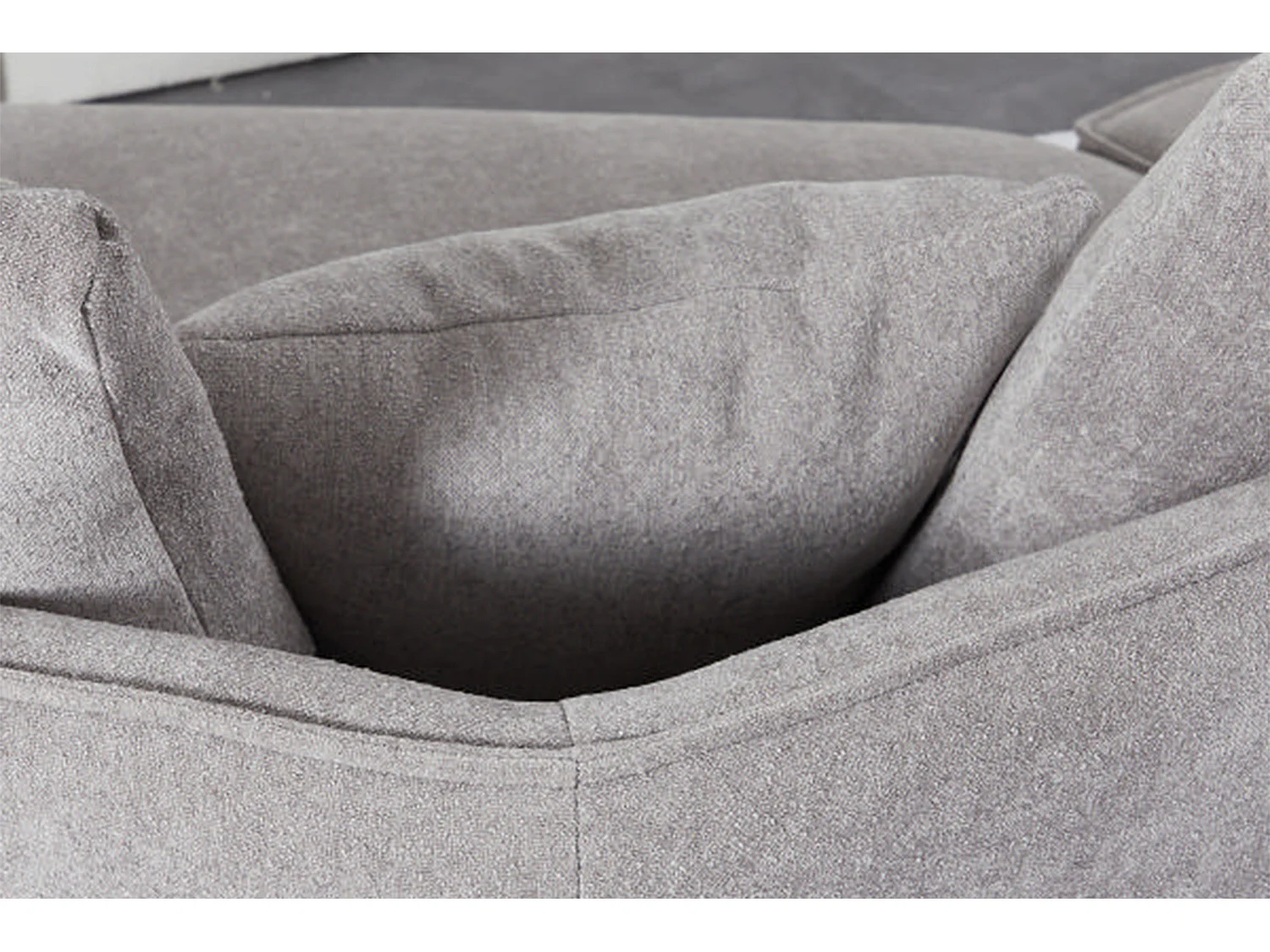 Ecksofa - Grau Webstoff - GARBO