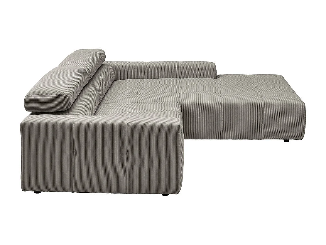 Ecksofa - Grau Cord - RENO
