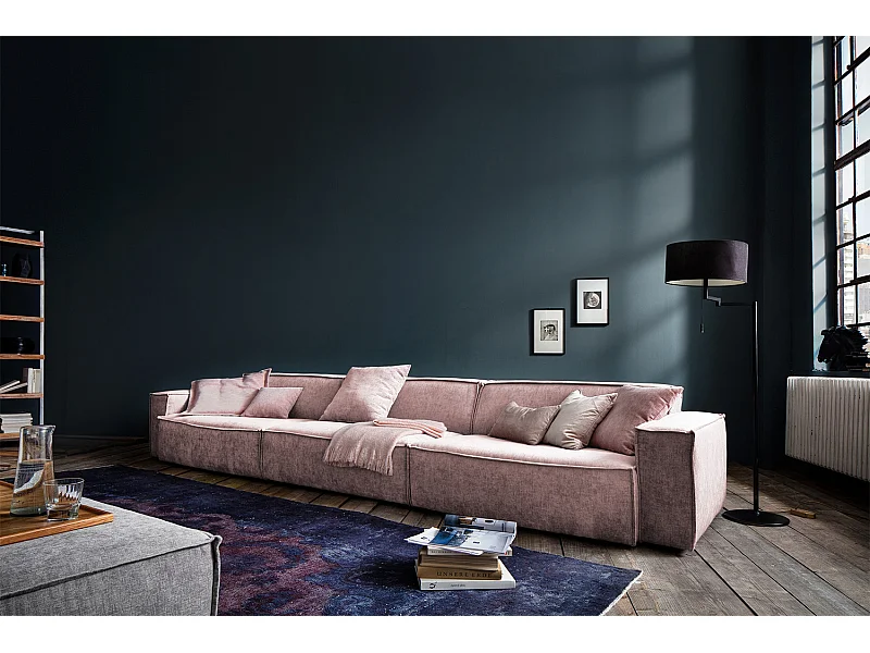 Reuzenbank - Roze Geweven stof - SAMU