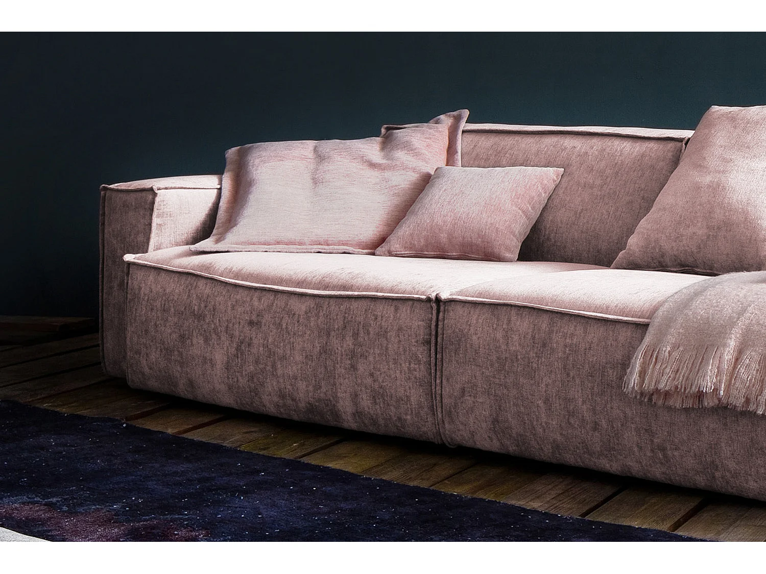 Sofá - Rosa tela tejida - SAMU
