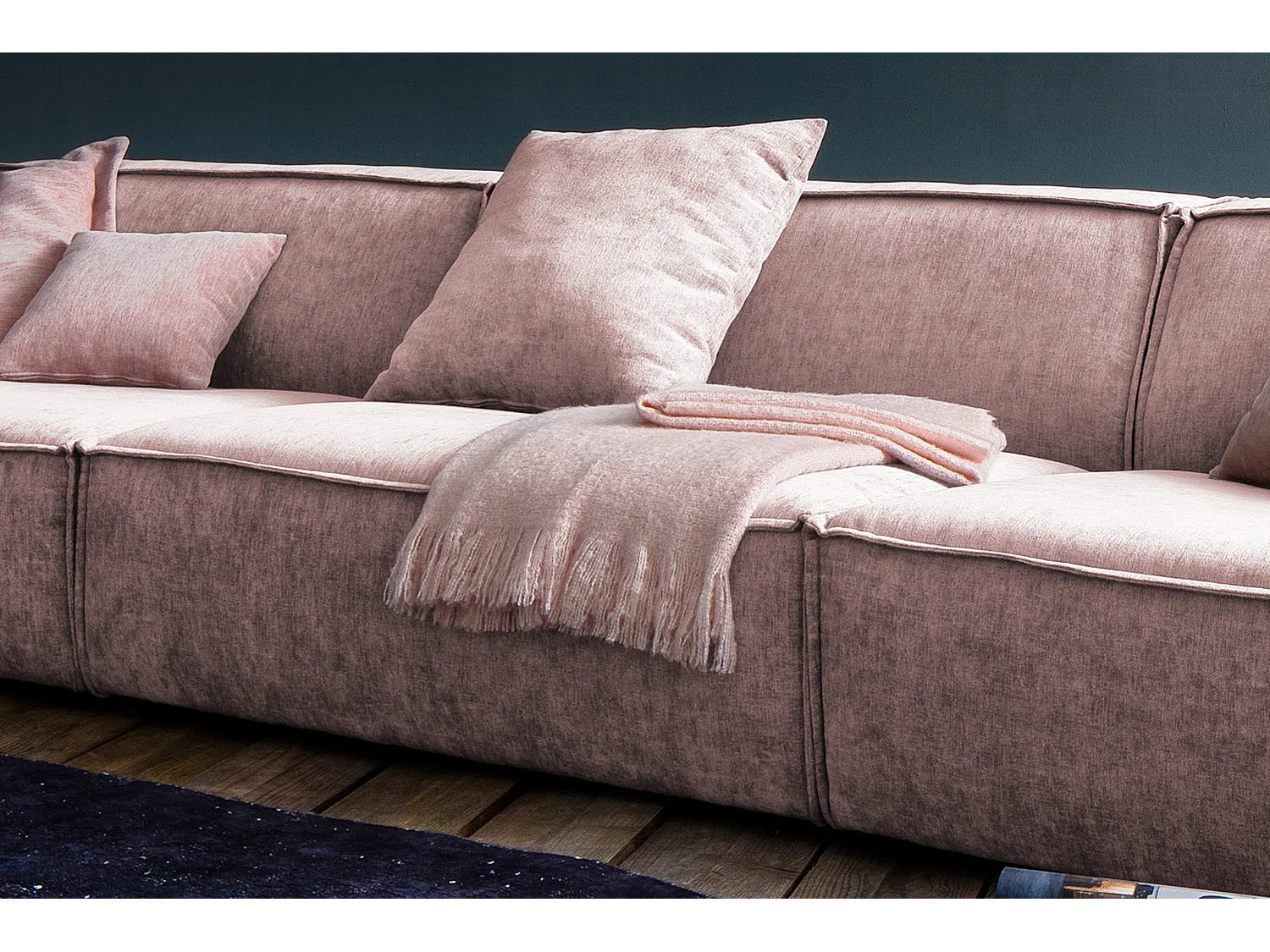 Sofá - Rosa tela tejida - SAMU