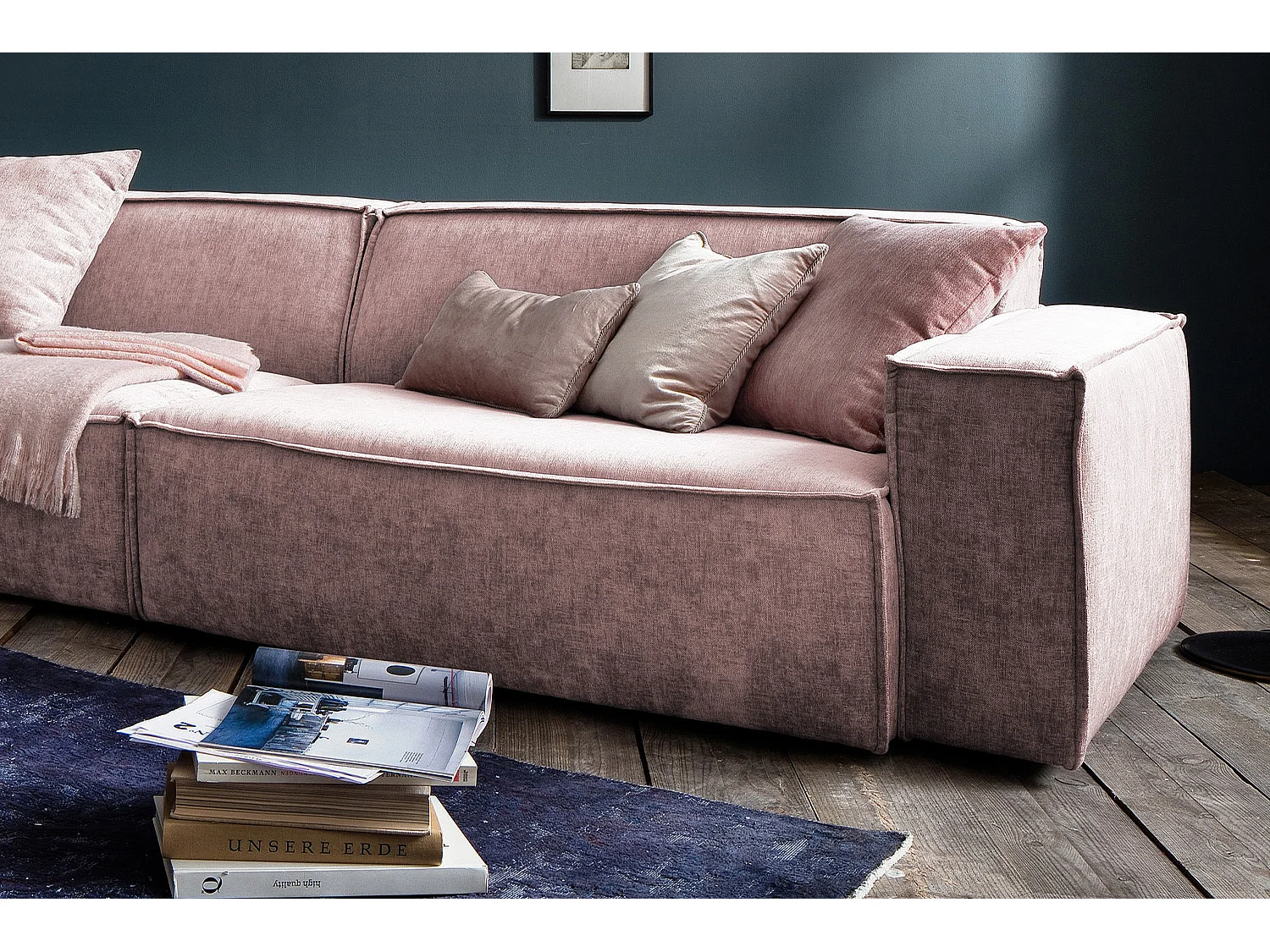 Sofá - Rosa tela tejida - SAMU