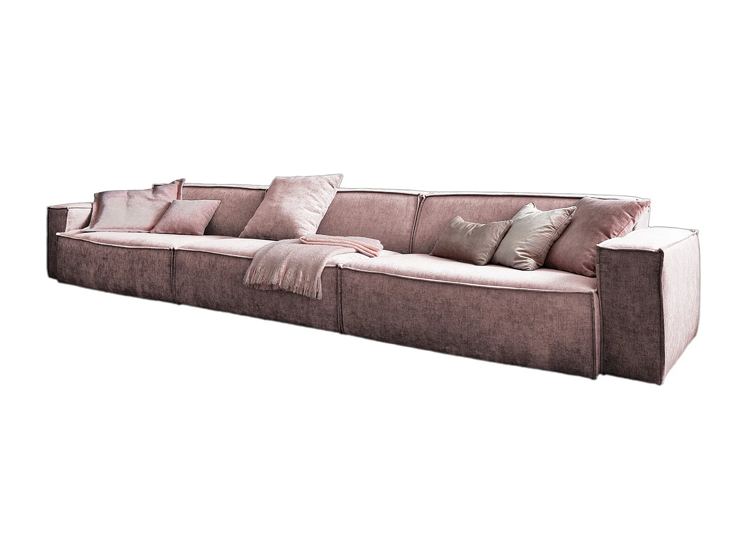 Divano - Rosa tessuto intrecciato - SAMU