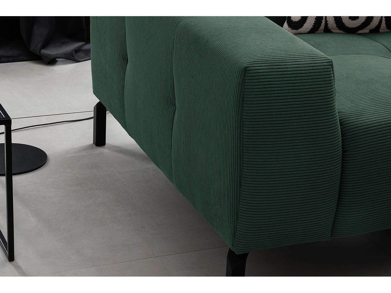 Ecksofa - Smaragdgrün Cord - OHIO