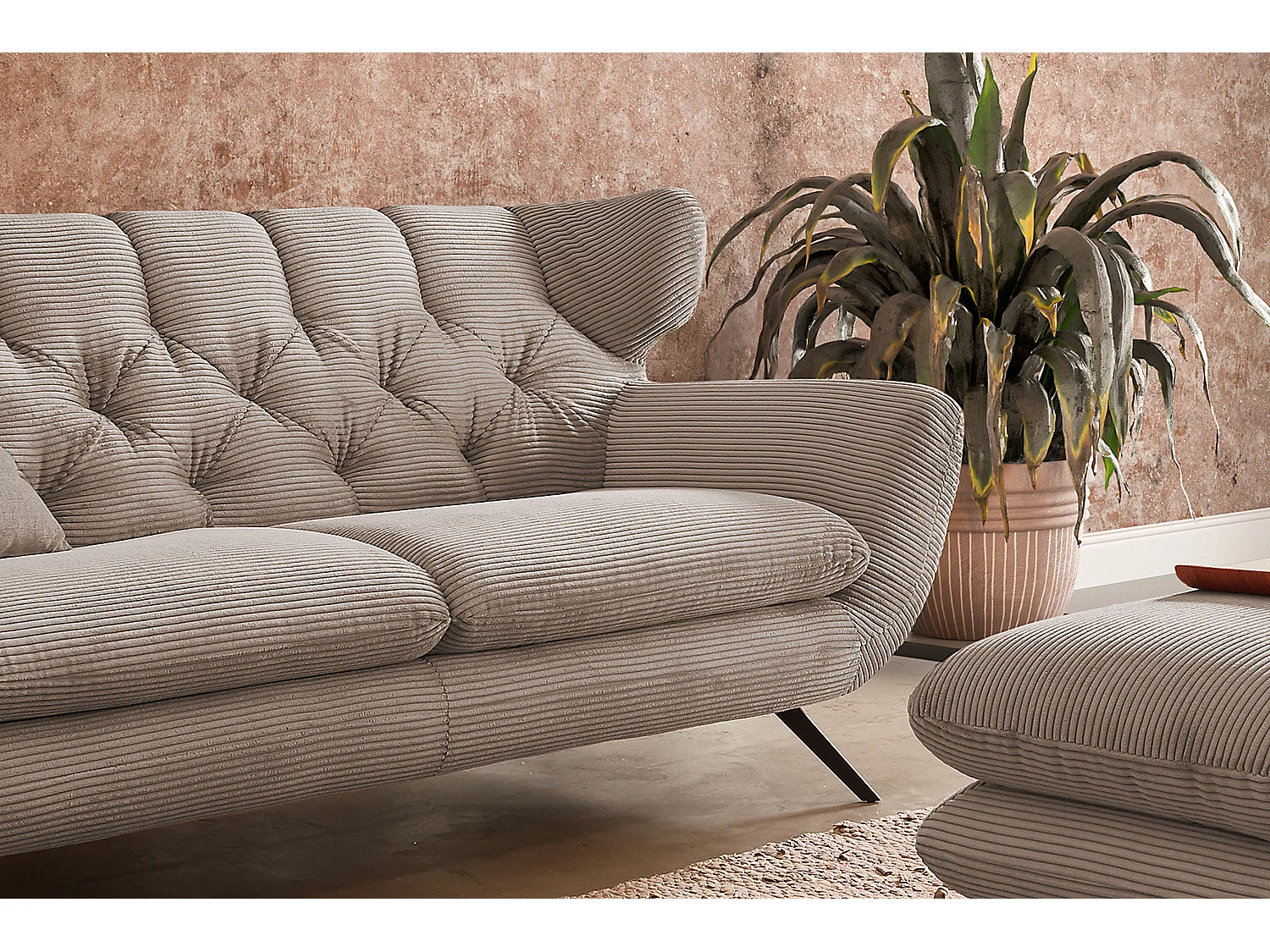 Bank - Taupe Koord - CHARME