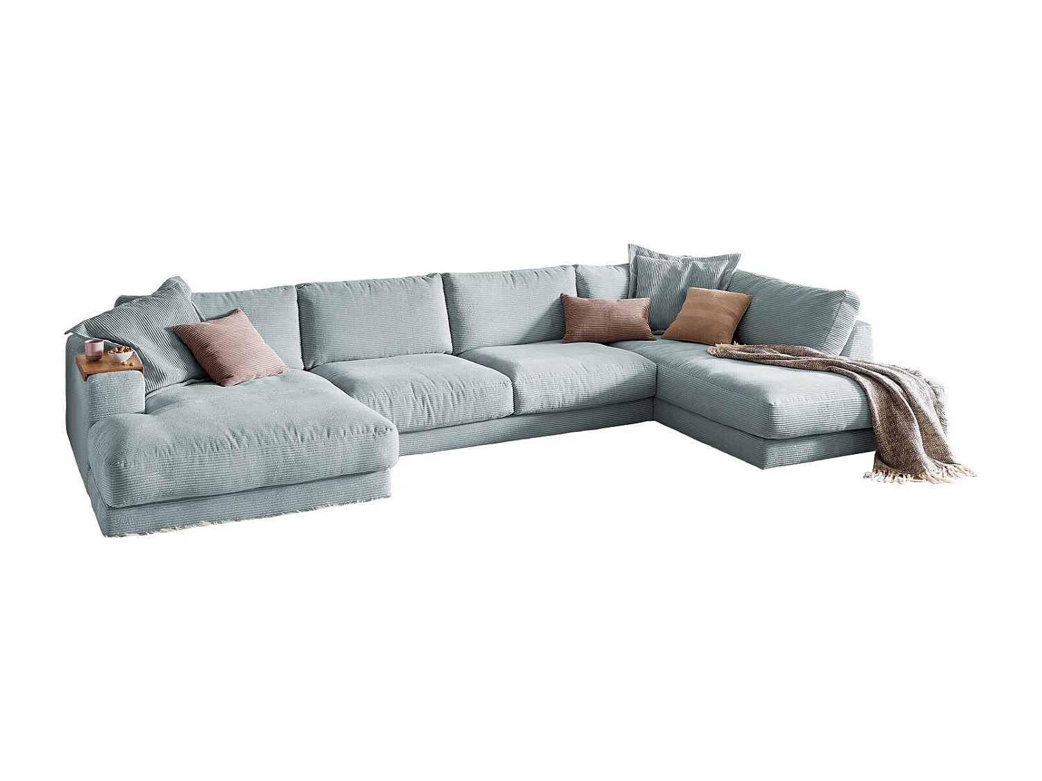 Wohnlandschaft - Hellblau Cord - MADELINE