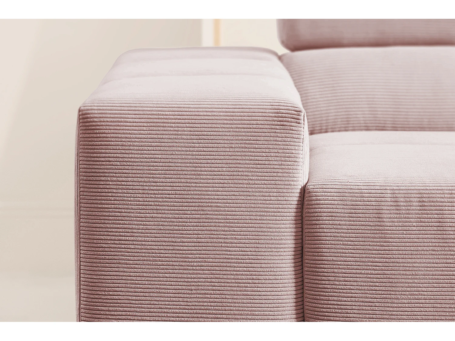 Ecksofa - Pink Cord - NEVADA