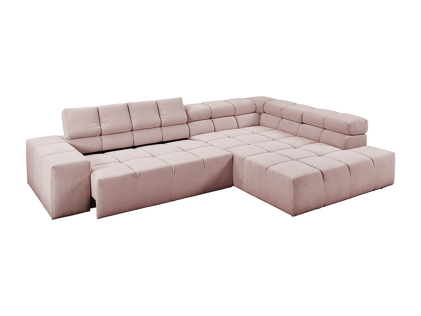 Ecksofa - Pink Cord - NEVADA