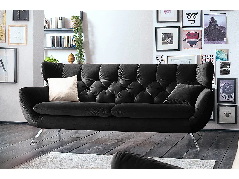 Sofa - Schwarz Velvet - CHARME