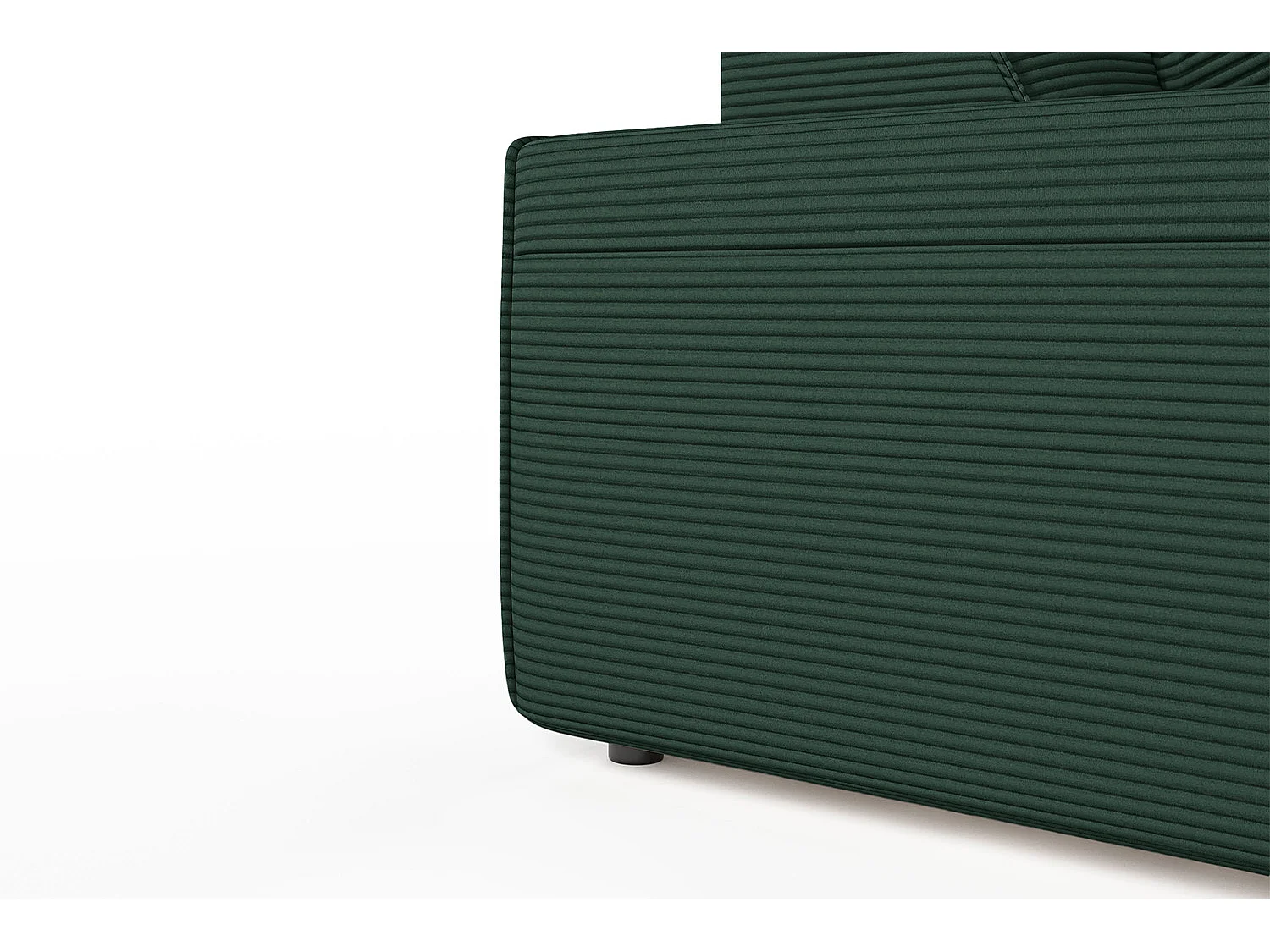 Ecksofa - Smaragdgrün Cord - RANI