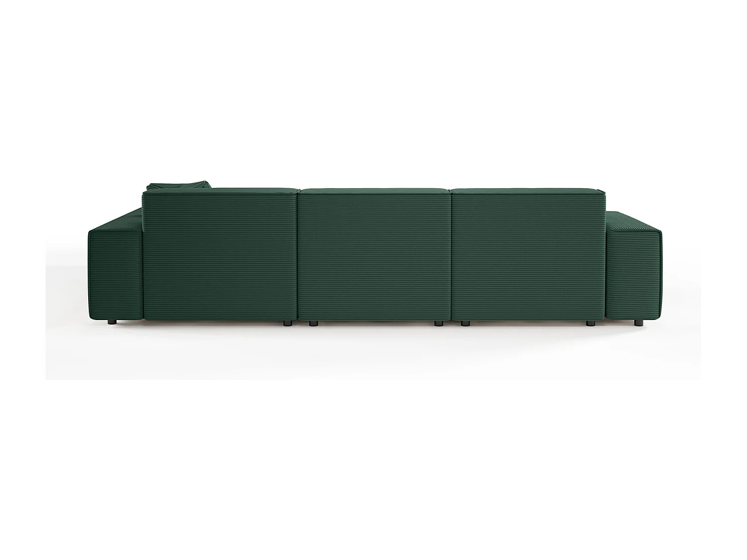 Divano angolare - verde smeraldo Velluto a coste - RANI