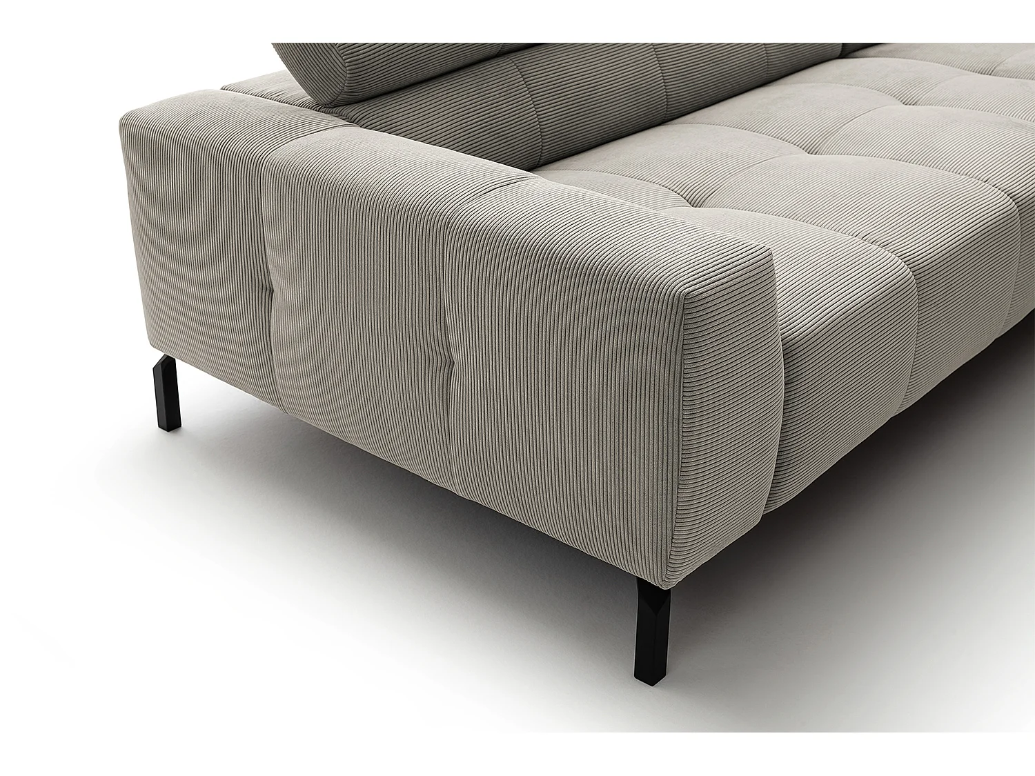 Ecksofa - Silber Cord - OHIO