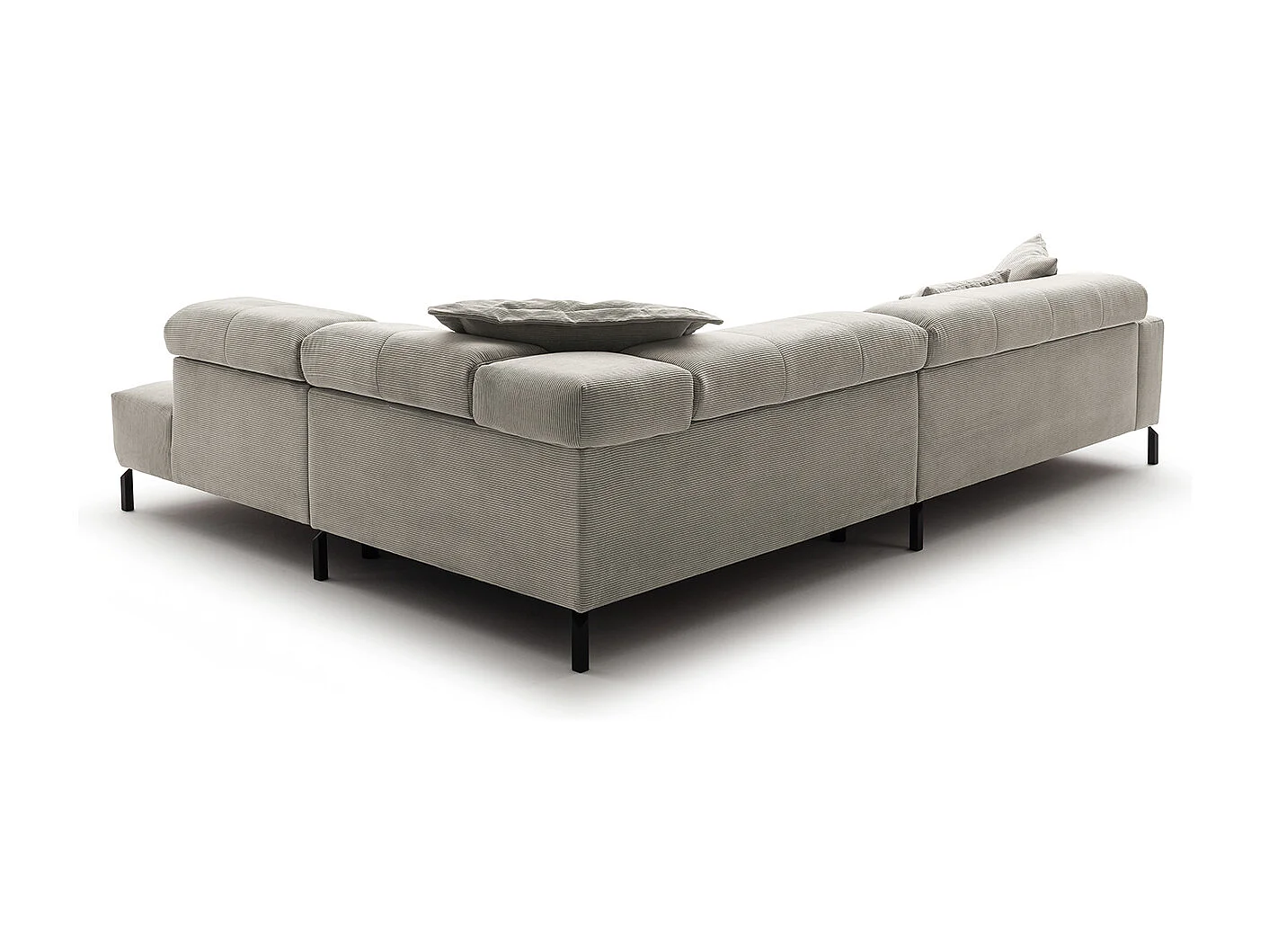 Ecksofa - Silber Cord - OHIO