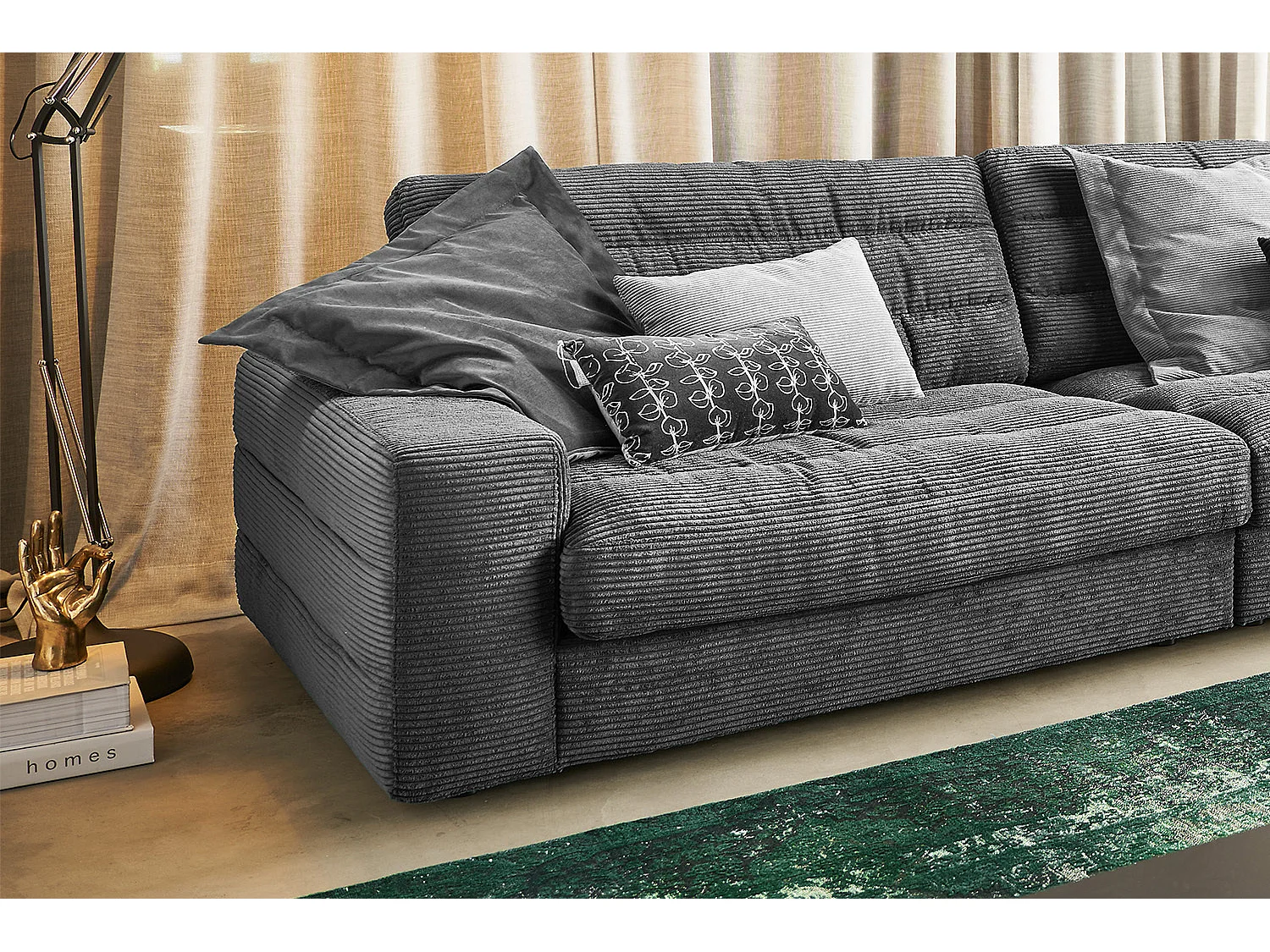 Divano - Grigio Velluto a coste - LANA