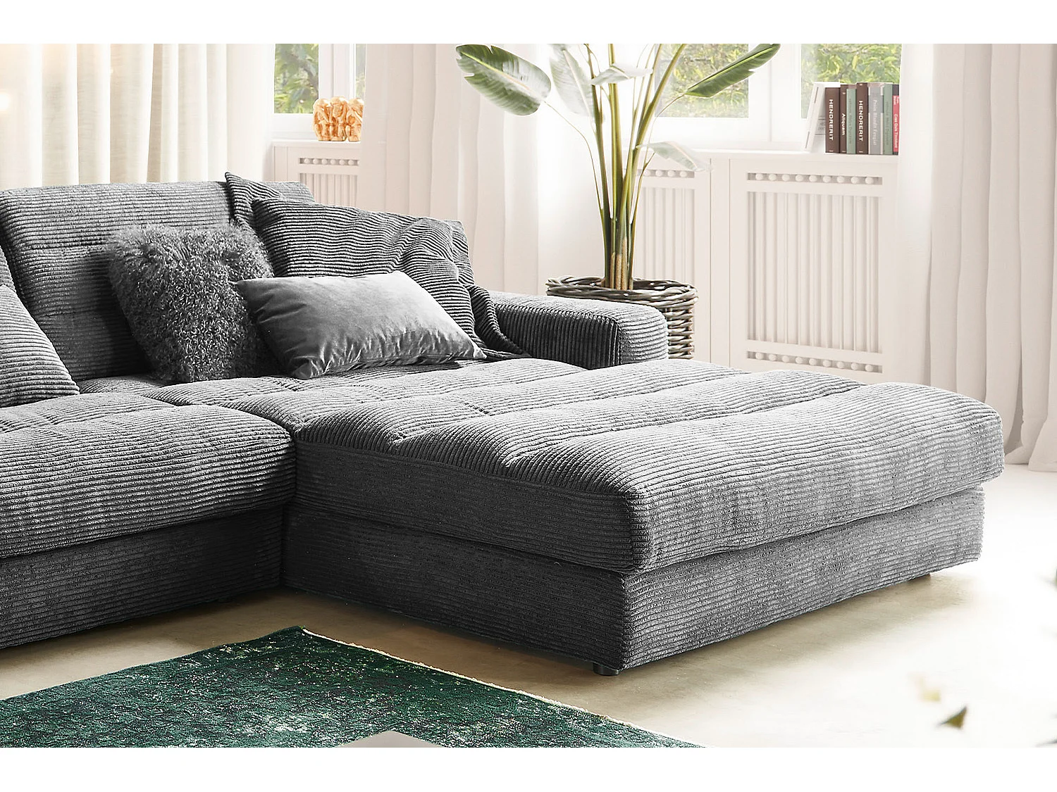 Divano - Grigio Velluto a coste - LANA