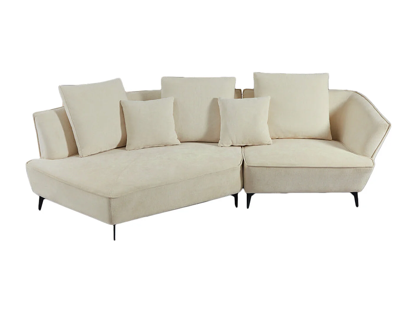 Hoekbank - Crème wit Geweven stof - GARBO