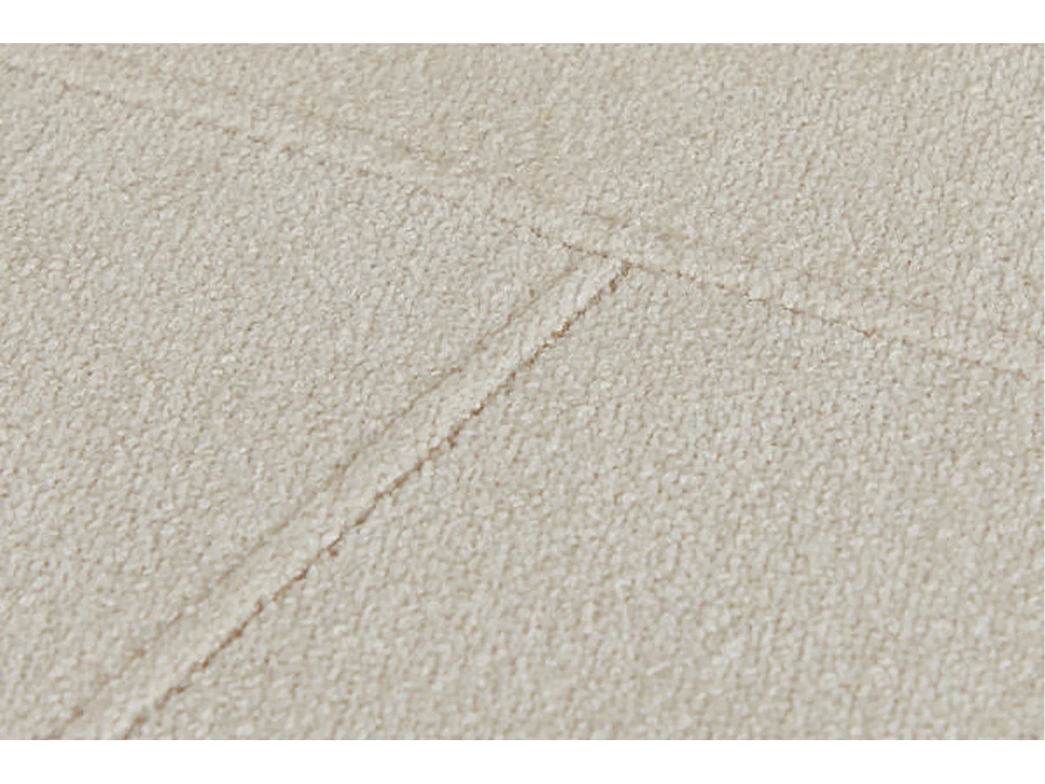 Canapé d'angle - blanc crème tissu tissé - GARBO