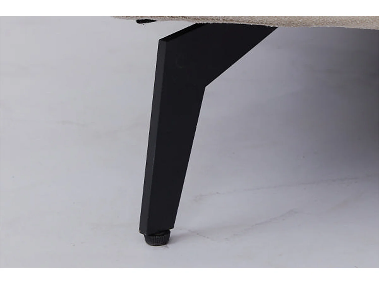 Canapé d'angle - blanc crème tissu tissé - GARBO