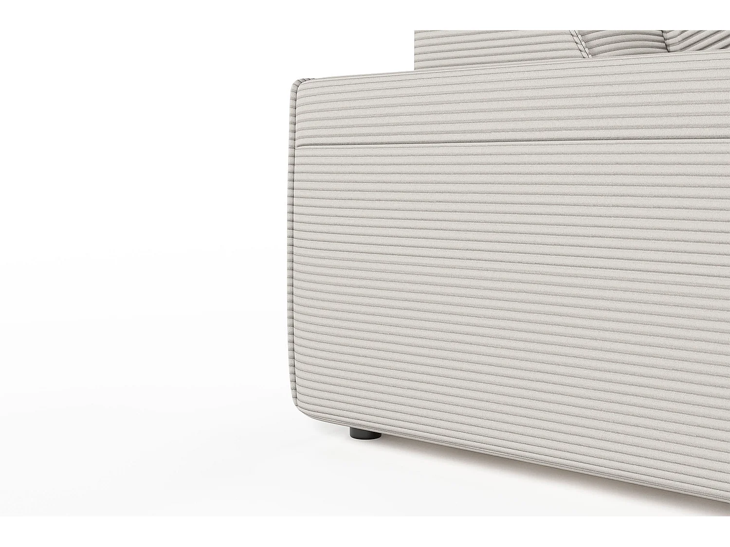 Canapé - gris pierre Velours côtelé - RANI