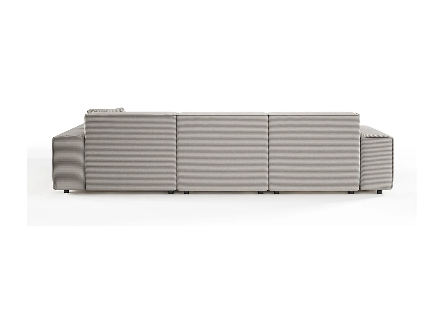Ecksofa - Steingrau Cord - RANI