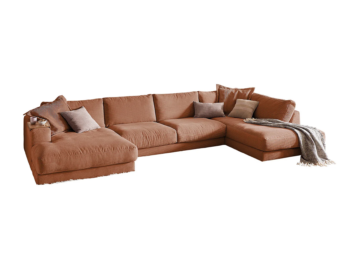 Wohnlandschaft - Braun Cord - MADELINE