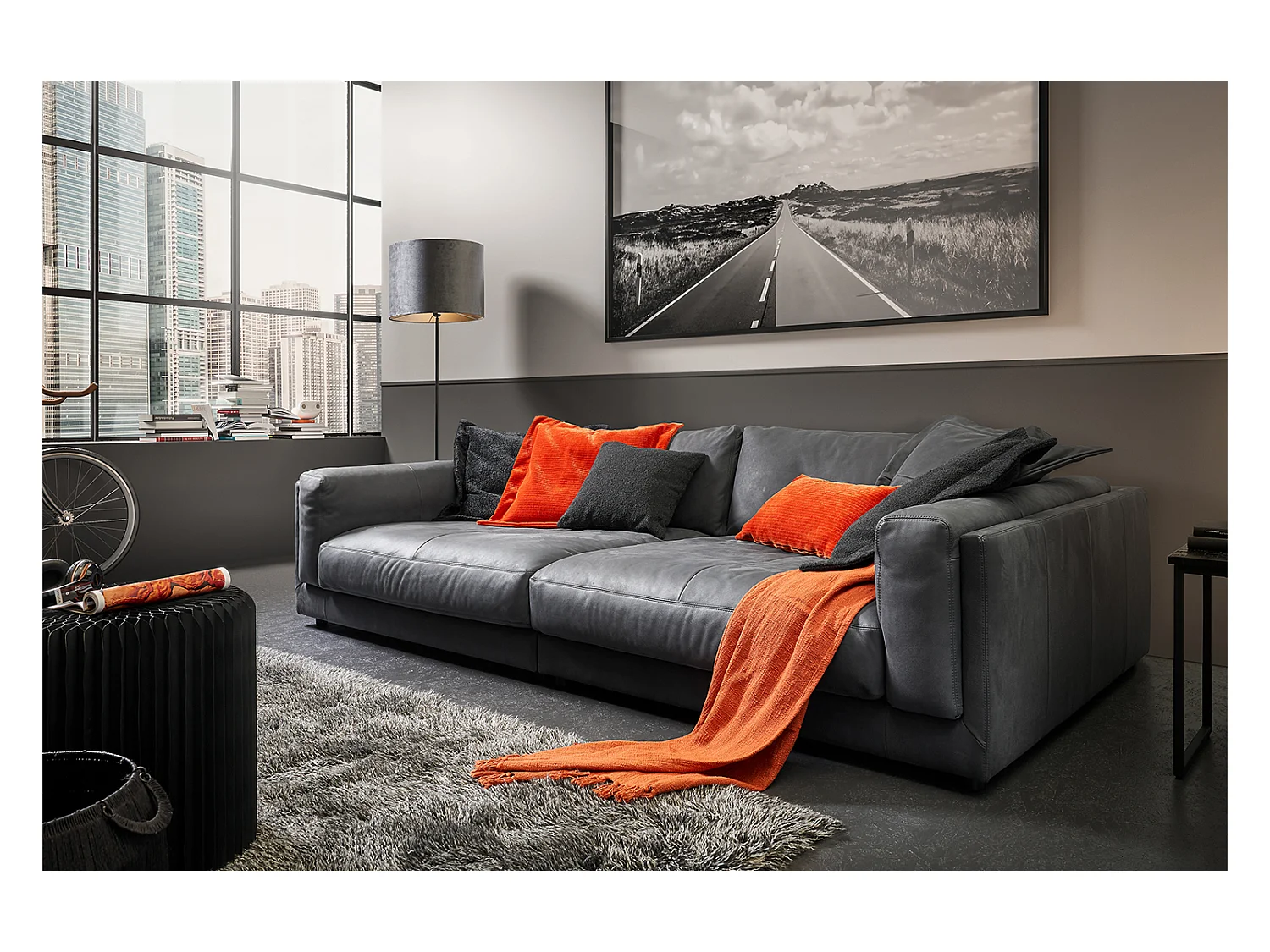 Big - Anthrazit Leder - RAINA