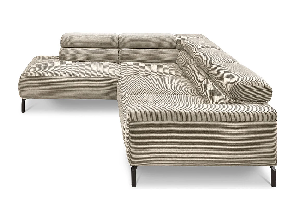 Divano angolare - beige Velluto a coste - DELIA