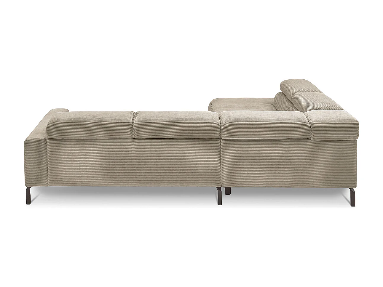 Divano angolare - beige Velluto a coste - DELIA