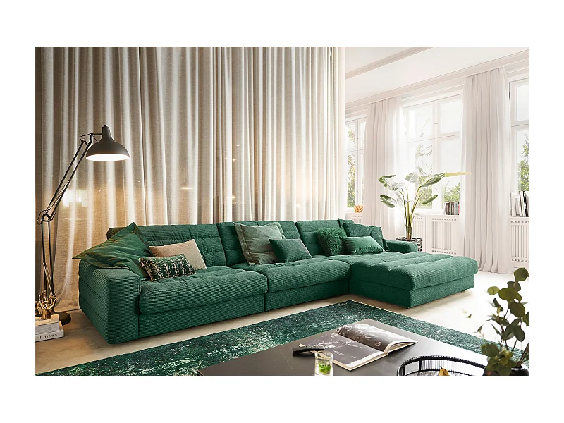 Divano - verde smeraldo Velluto a coste - LANA