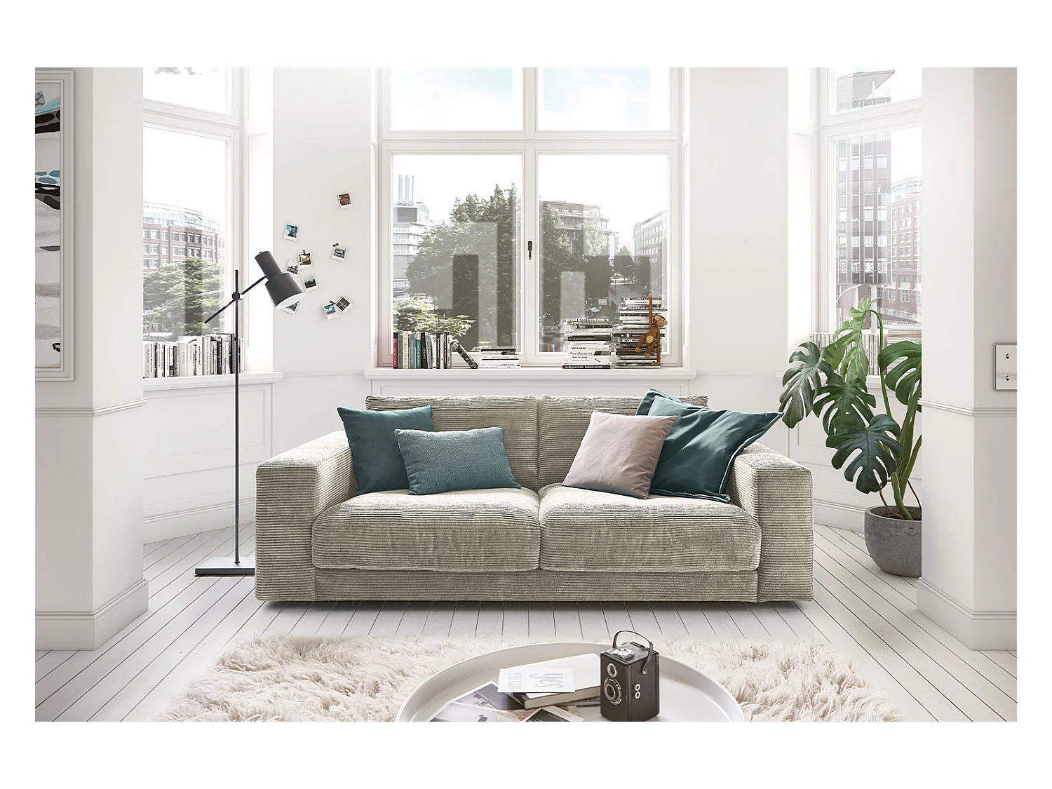Sofa - Grau Cord - MADELINE