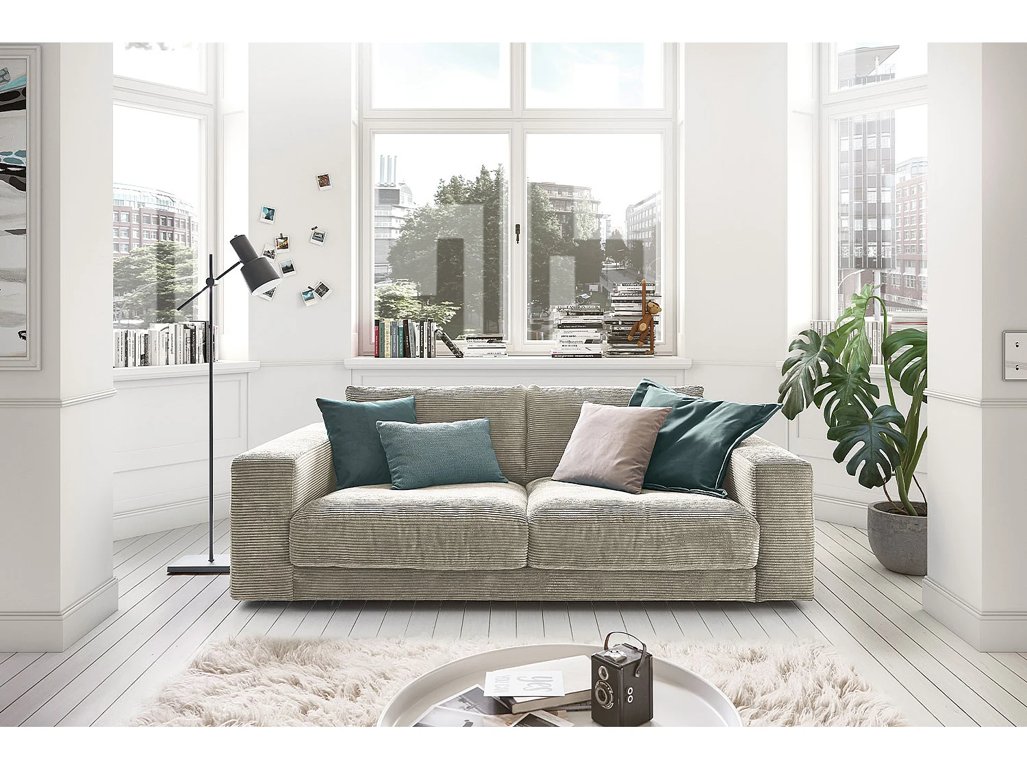 Sofa - Grau Cord - MADELINE