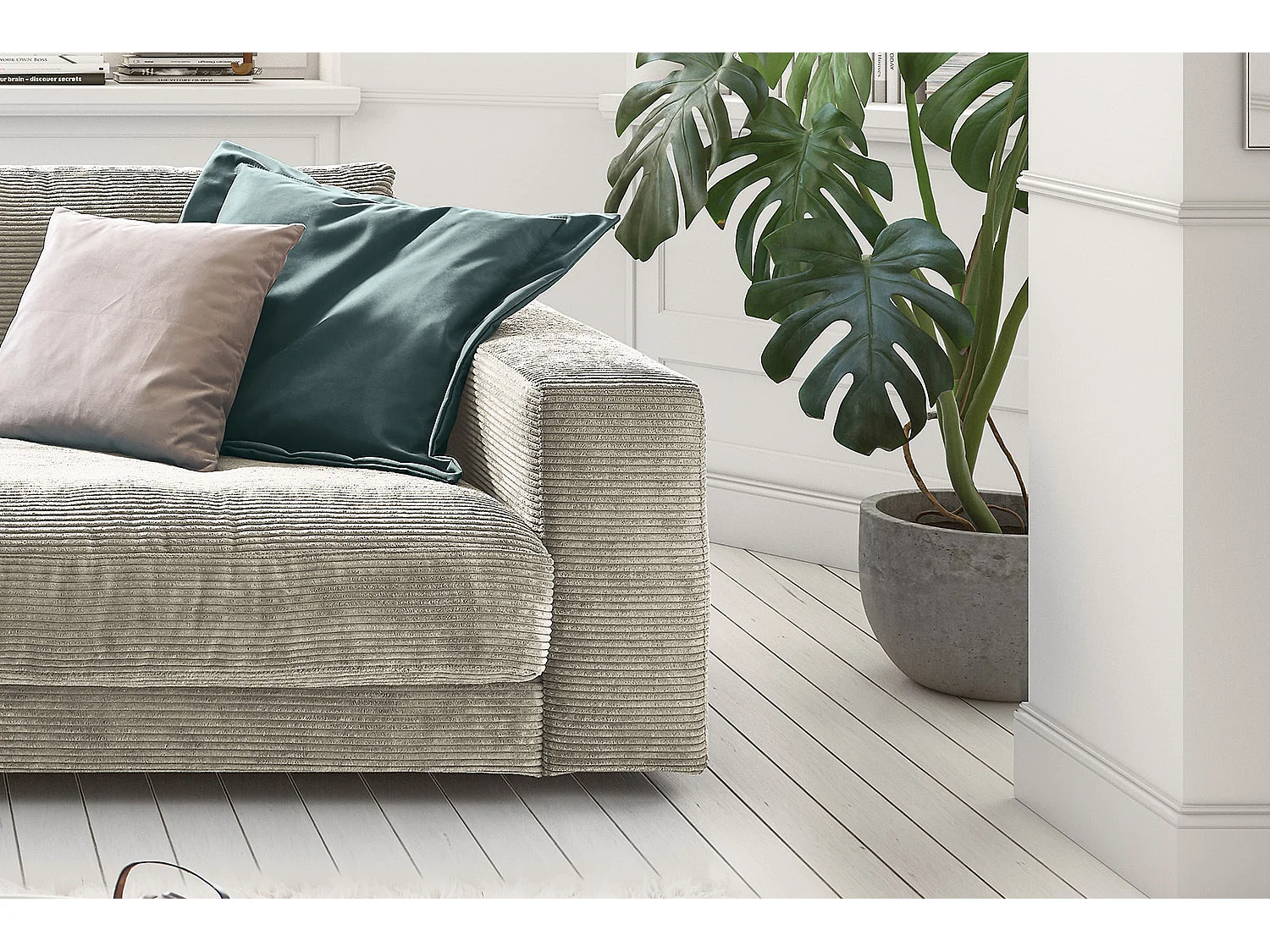 Sofa - Grau Cord - MADELINE