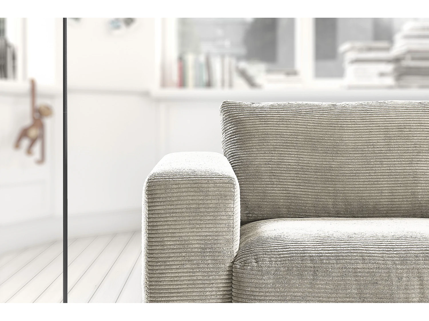 Sofa - Grau Cord - MADELINE