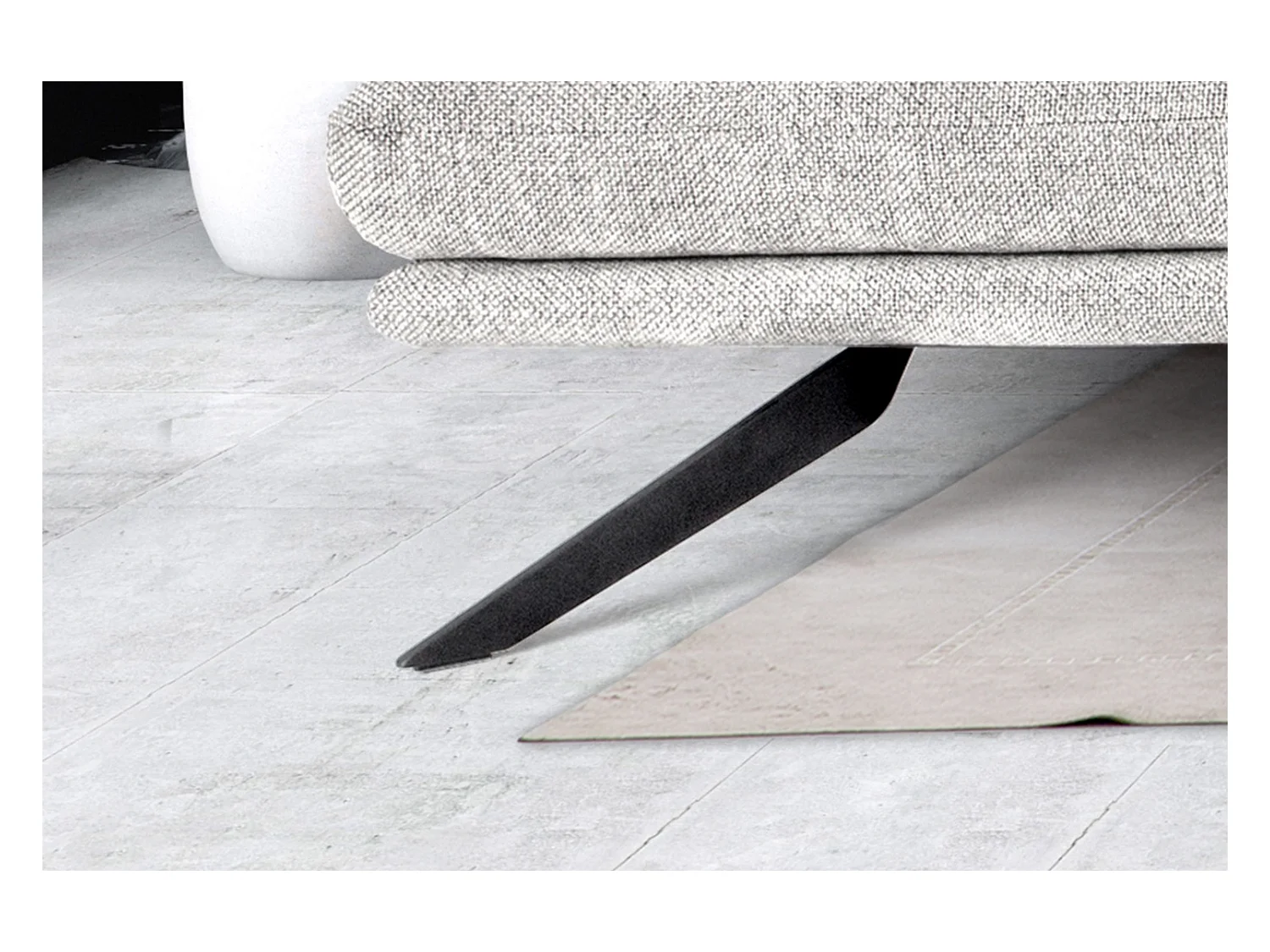 Canapé - gris clair tissu tissé - FENICE