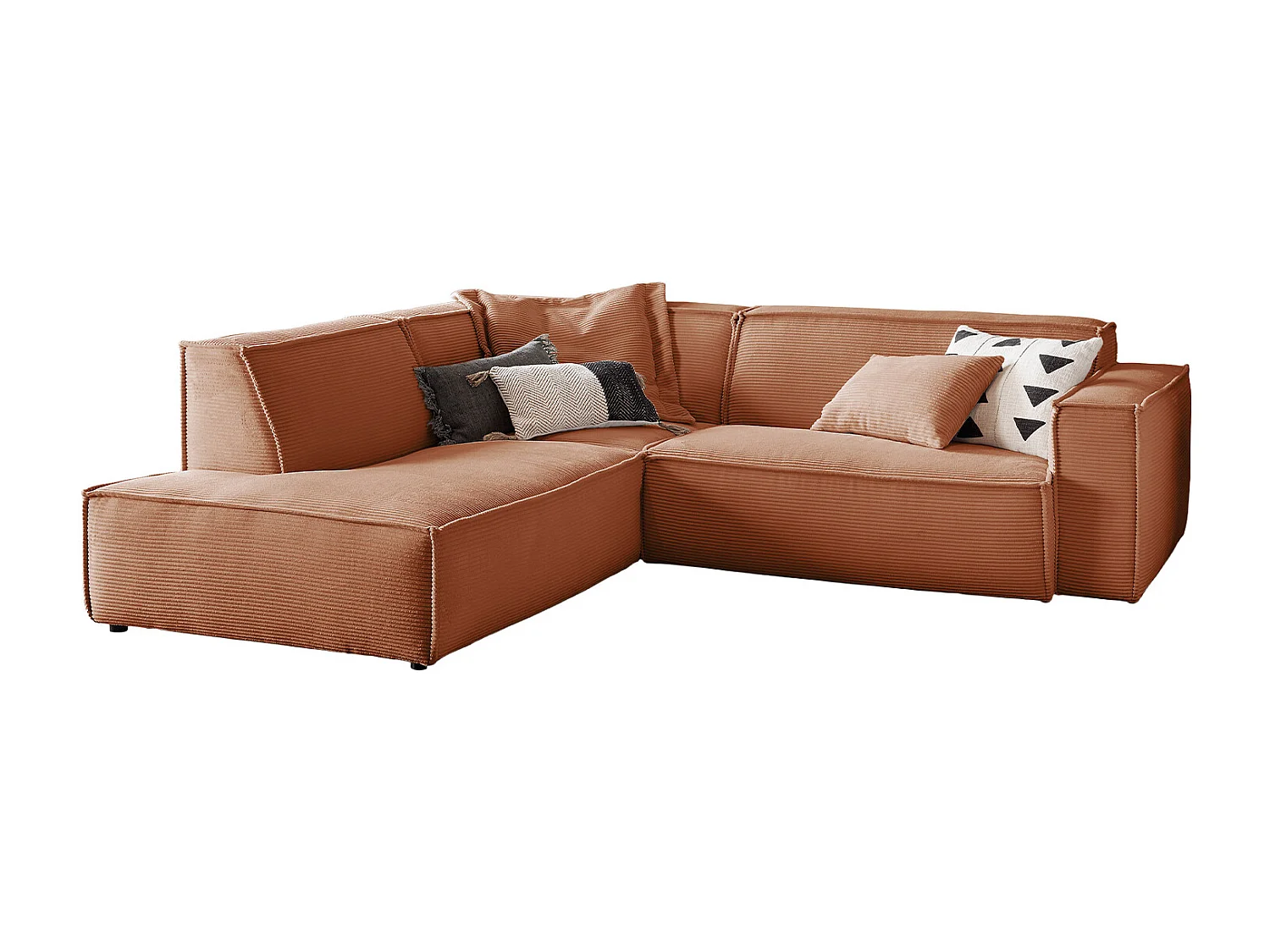 Canapé - marron Velours côtelé - SAMU