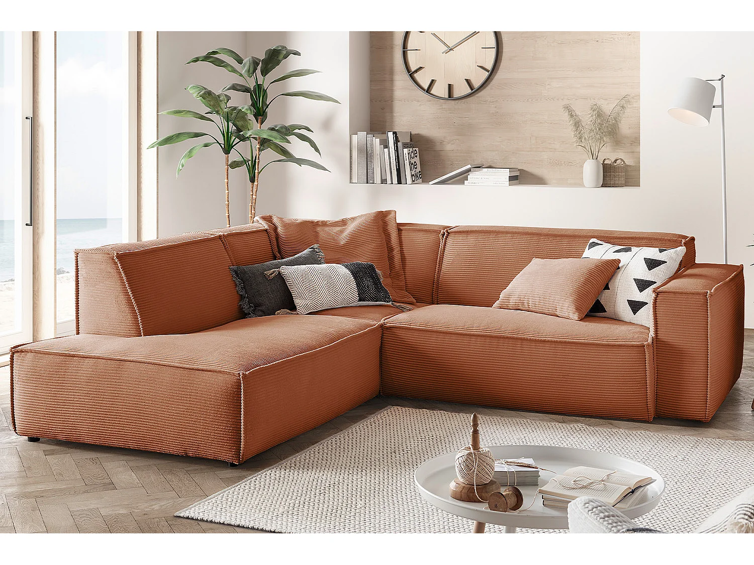 Hoekbank - Bruin Koord - SAMU