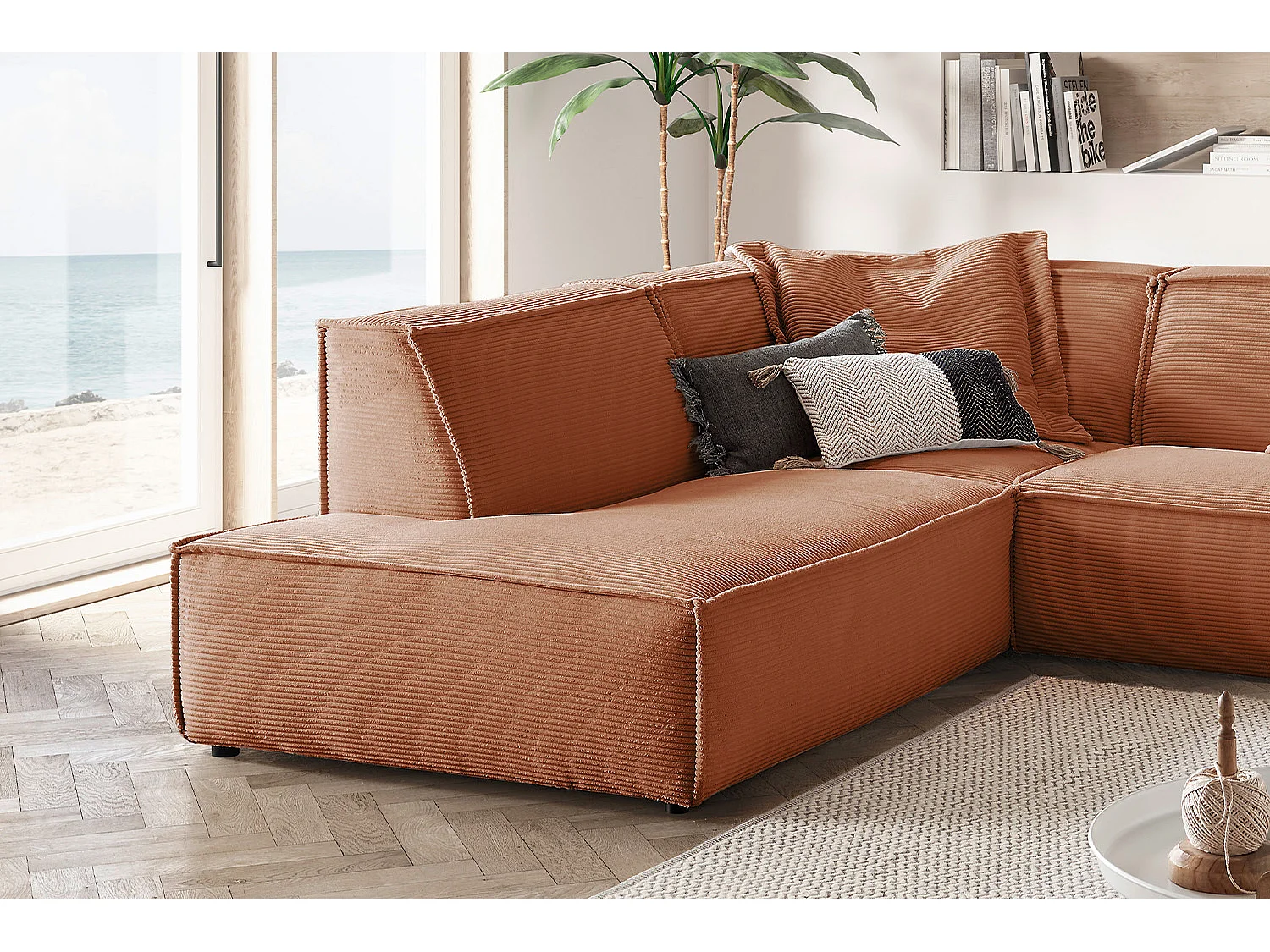 Hoekbank - Bruin Koord - SAMU