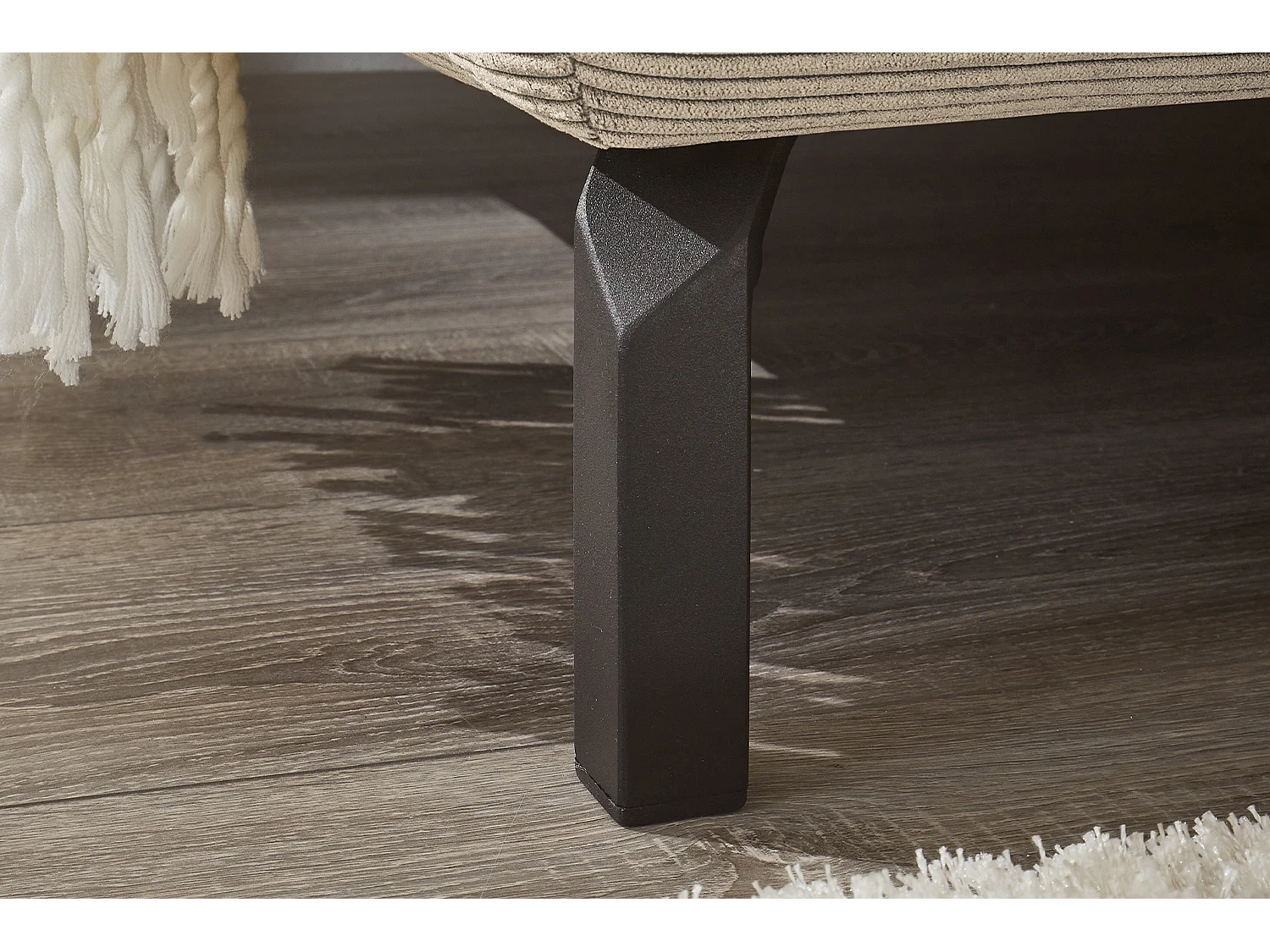 Ecksofa - Beige Cord - DELIA