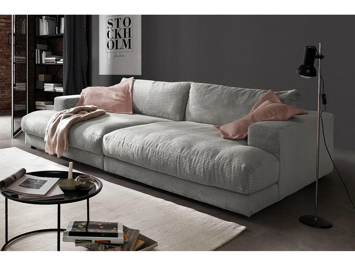 Sofá extra ancho - gris claro Pana - MADELINE