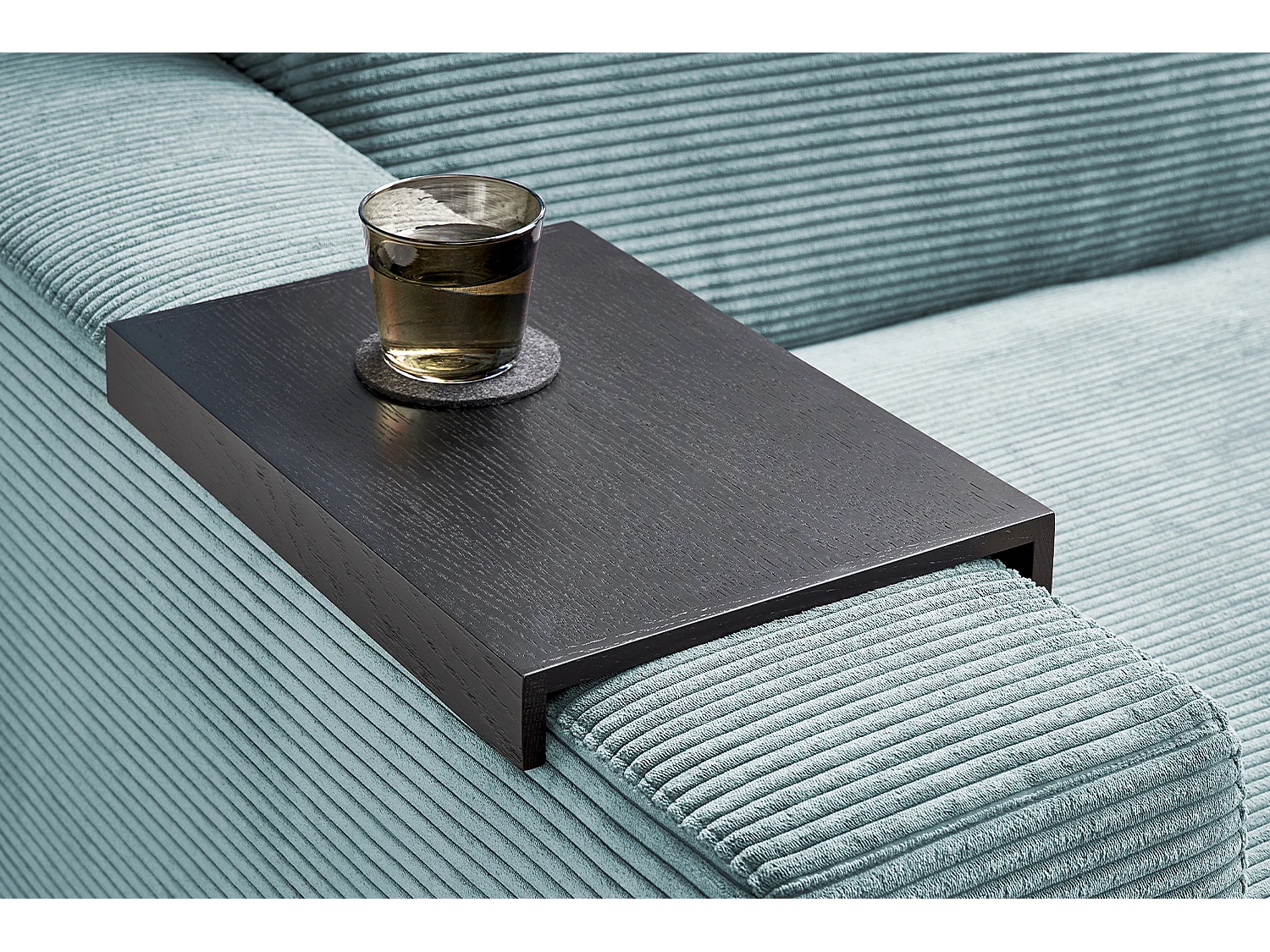 Canapé - bleu clair Velours côtelé - MADELINE