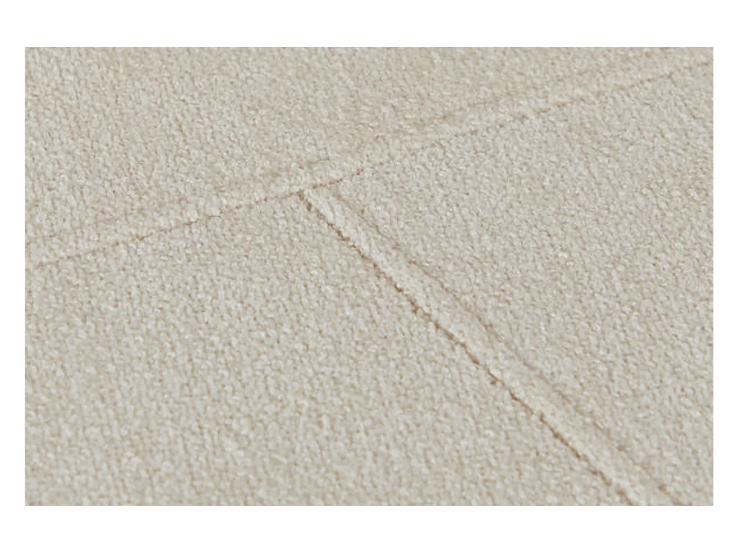 Canapé d'angle - blanc crème tissu tissé - GARBO