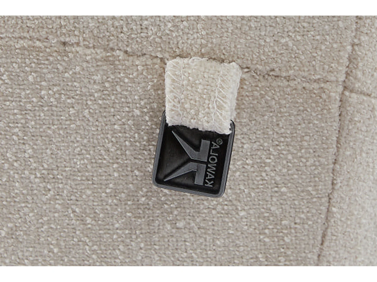 Canapé d'angle - blanc crème tissu tissé - GARBO