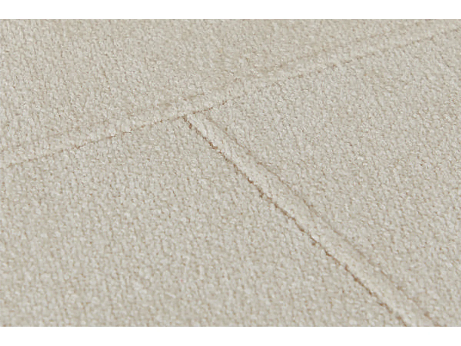 Ecksofa - Cremeweiß Webstoff - GARBO