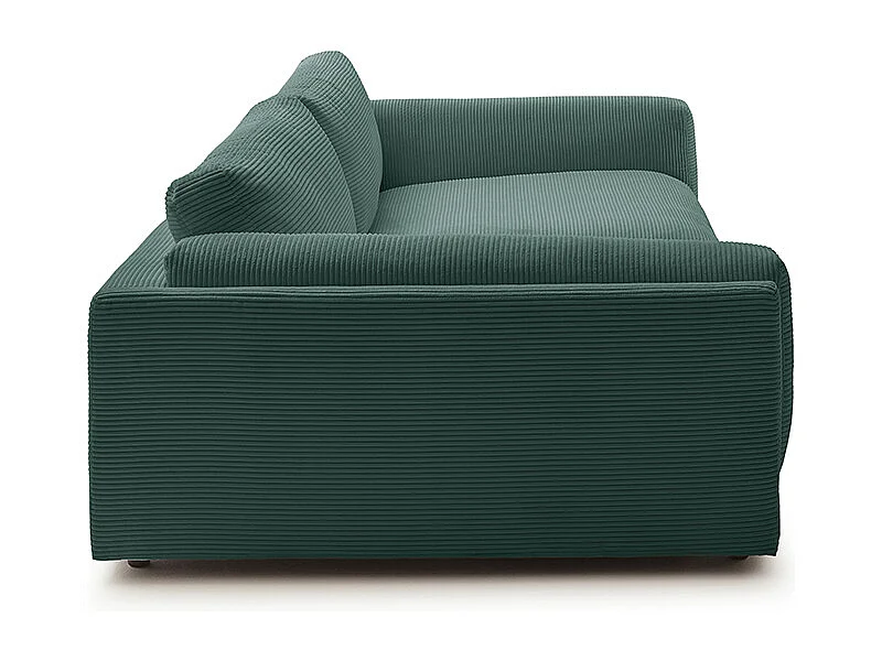 Canapé extra large - vert émeraude Velours côtelé - RAINA